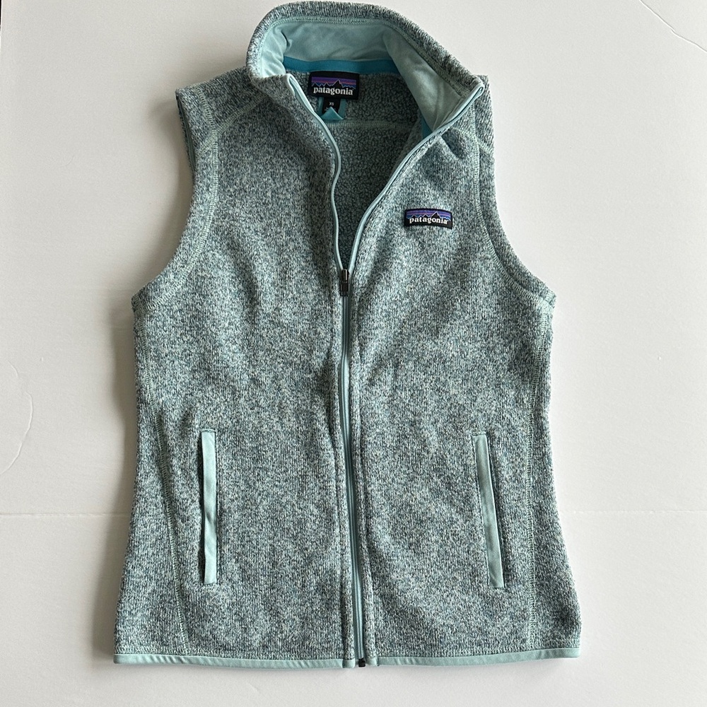 Patagonia Sky Blue Fleece Vest women's XS